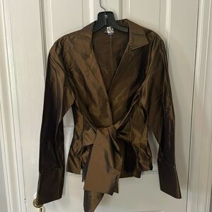 Women’s 100% silk wrap blouse from per se by Carlisle